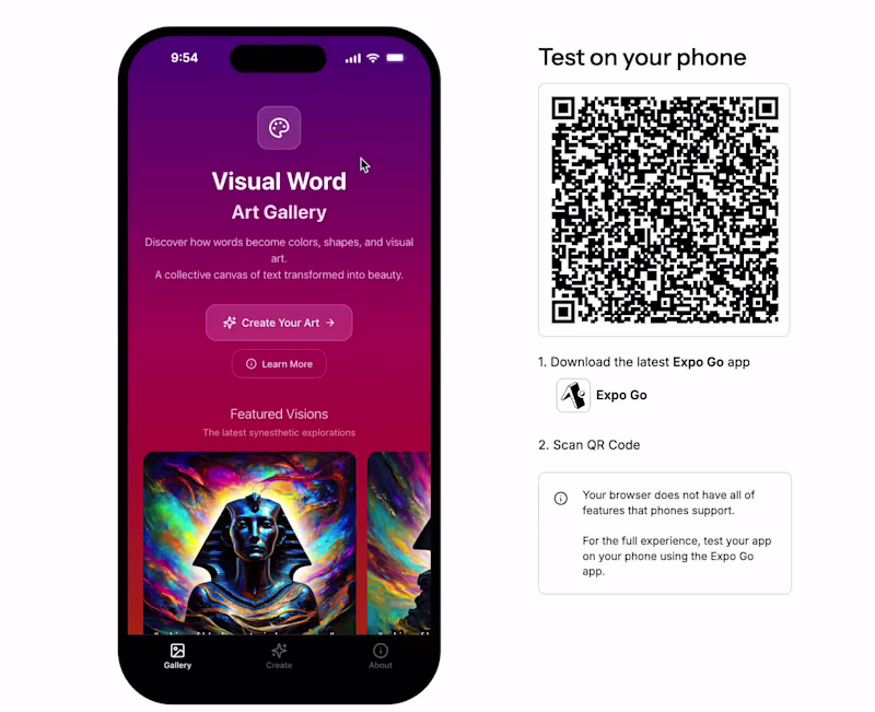 Cover image for Your words carry vision in them! For the Anything hackathon,...