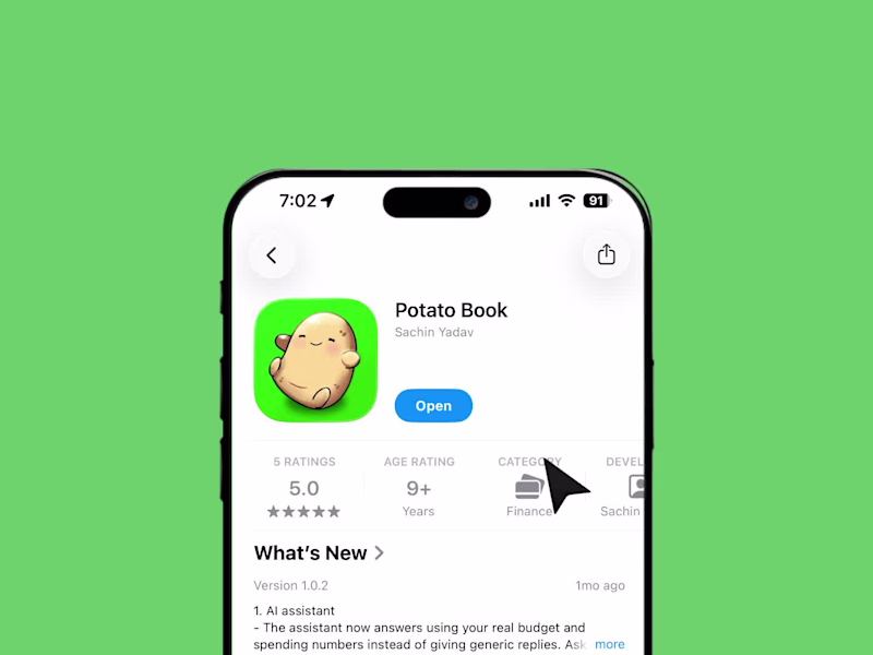 Cover image for PotatoBook: Designing a Budgeting App People Don't Avoid