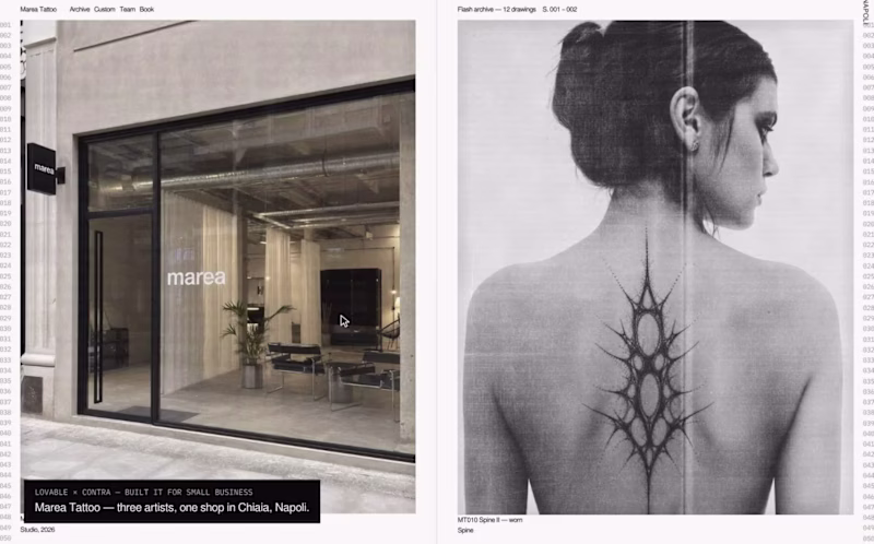 Cover image for Marea Tattoo is a three-artist