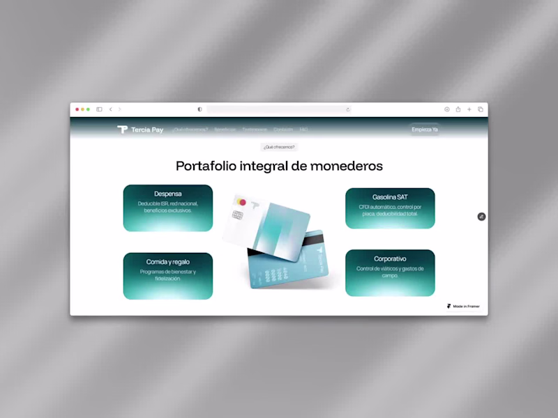 Cover image for Tercia Pay — Framer Design & Development