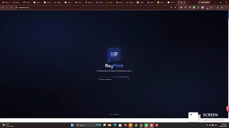 Cover image for RayPrint — MERN Stack Website