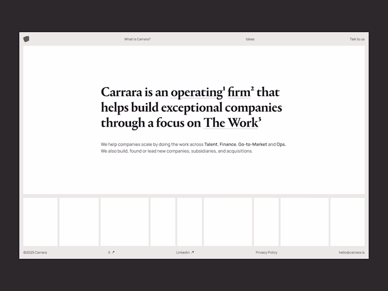 Cover image for Carrara – Framer Development
