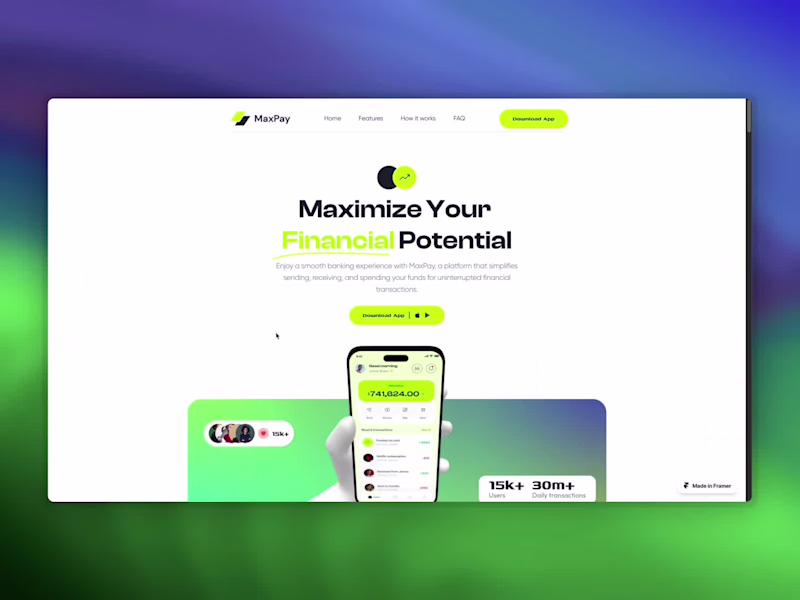 Cover image for MaxPay • Fintech Payment (Live Design and Build)