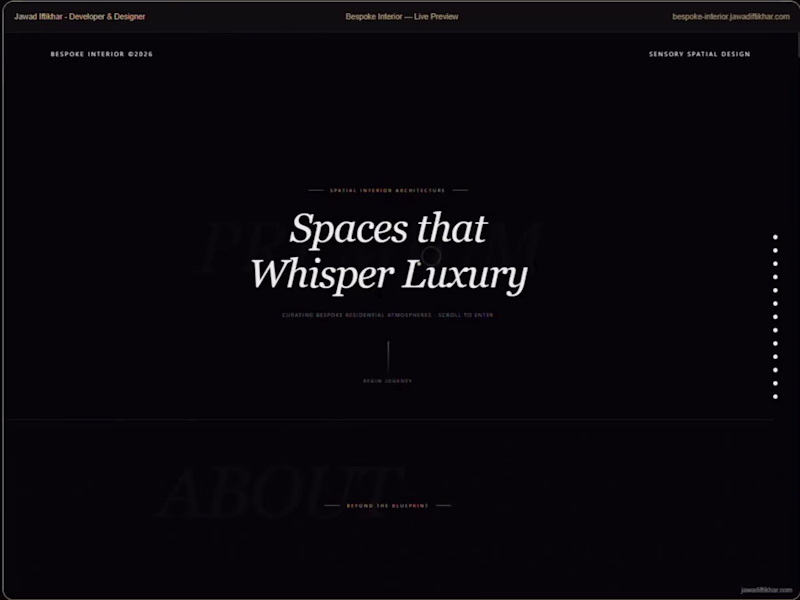 Cover image for Bespoke Interior — Luxury Theme
