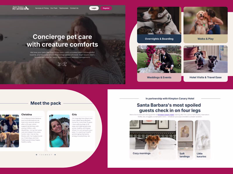 Cover image for Kajabi Website for Santa Barbara Pet Sitters