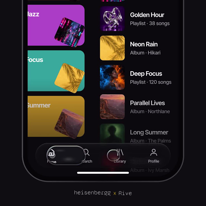 Cover image for A liquid glass tab bar.