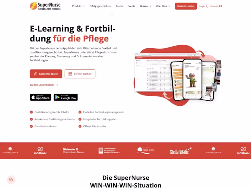 Cover image for SuperNurse | Webflow development for a nursing e-learning app