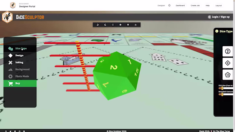 Cover image for Dice Customization 3D Website