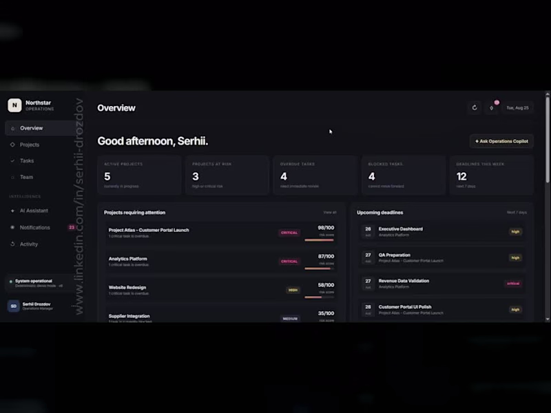 Cover image for AI Operations Control Center