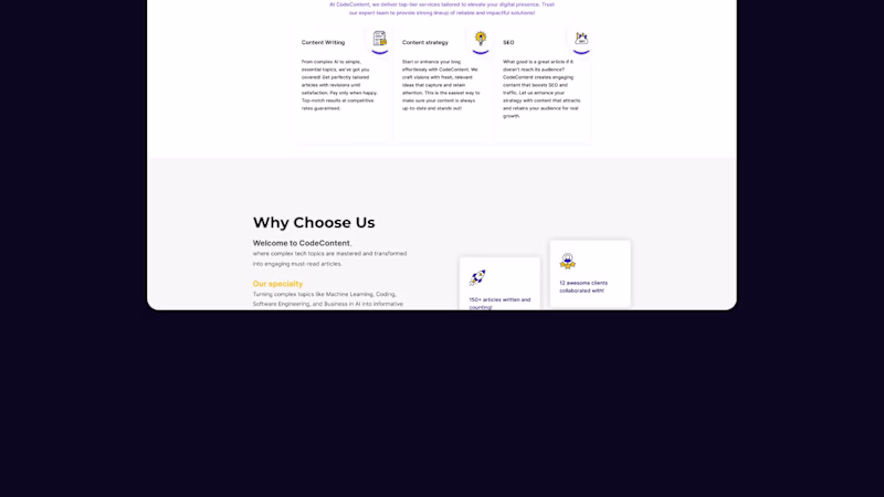 Cover image for 📄 CodeContent Agency – Web Design | Webflow Development | CMS