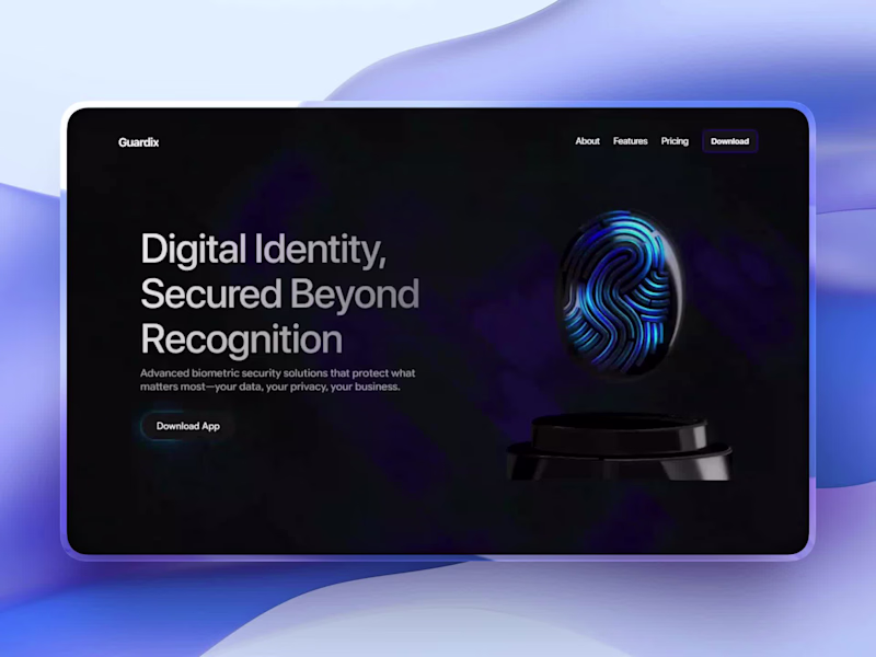 Cover image for Guardix Landing Page with Advanced 3D Animations