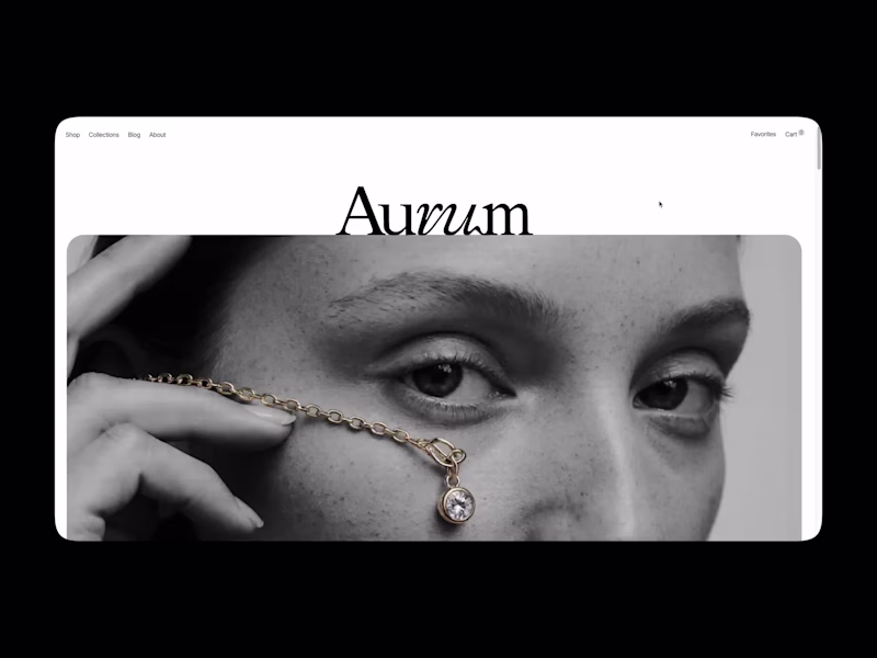 Cover image for Aurum E-commerce Website Design