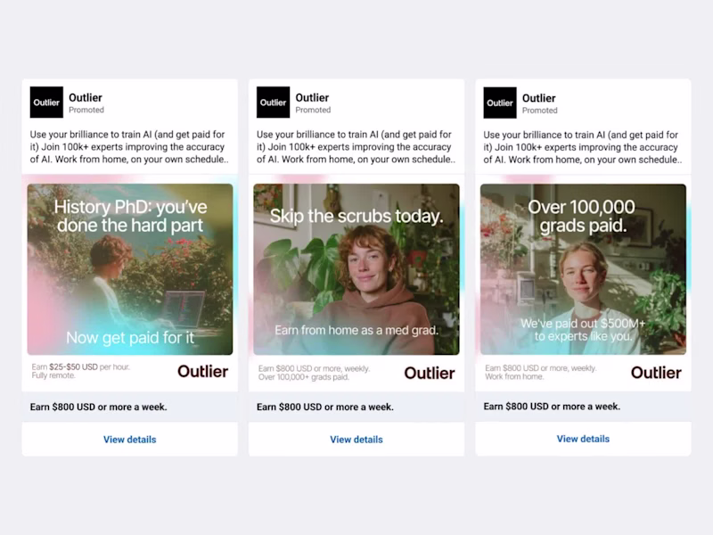 Cover image for Ad Design System for Scale AI’s Outlier Subbrand