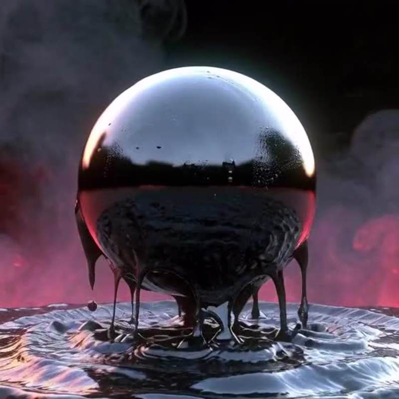 Cover image for 3D Liquid Black Molten Steel