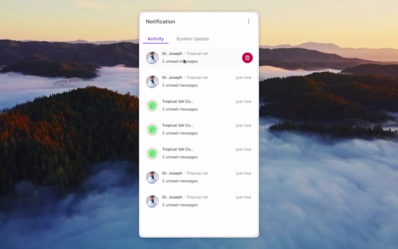 Cover image for Notification panel/drawer, desktop view