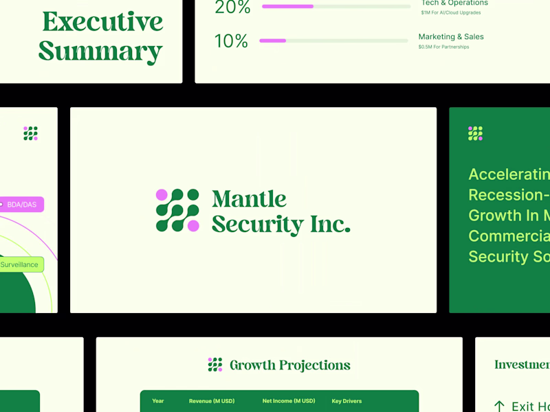 Cover image for Mantle Security Investor Deck Design