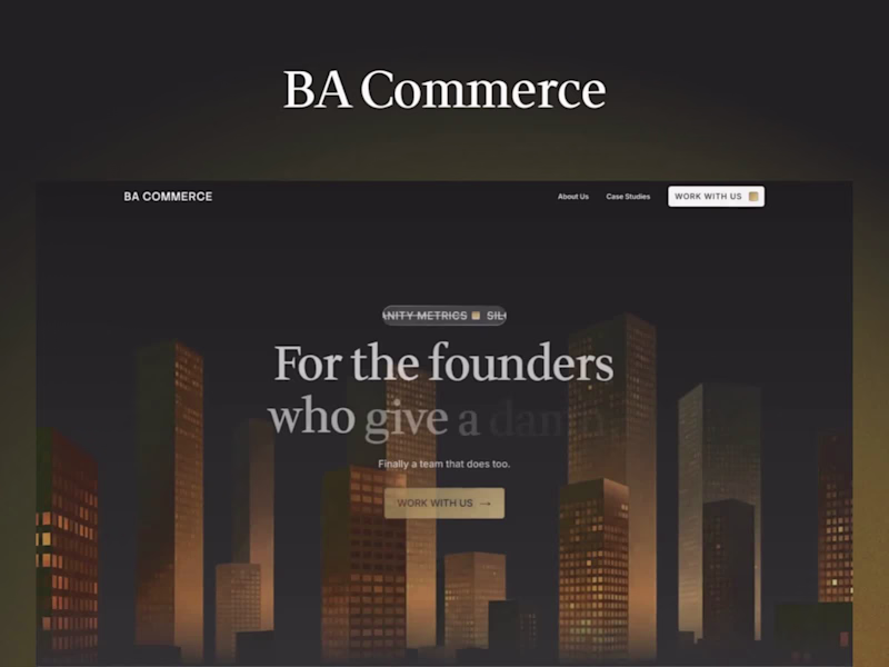 Cover image for BA Commerce Framer Website Development