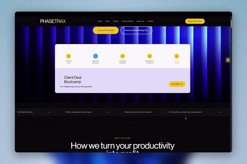 Cover image for PhaseTrax — Webflow Website &