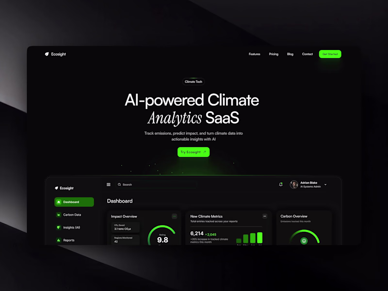 Cover image for Ecosight — Website & Dashboard