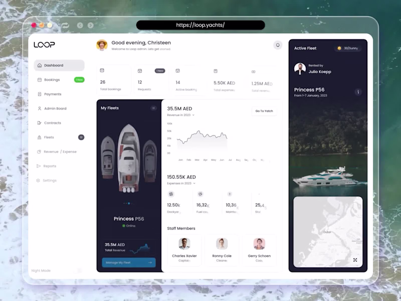 Cover image for LOOP - Yacht Rental Dashboard