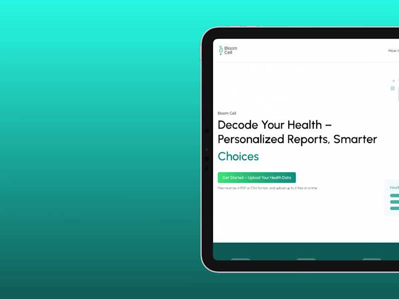 Cover image for Bloomcell - HealthTech Web Application