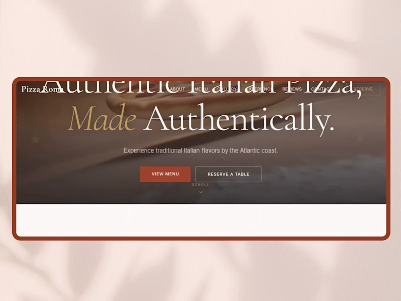 Cover image for Authentic Italian pizza web design