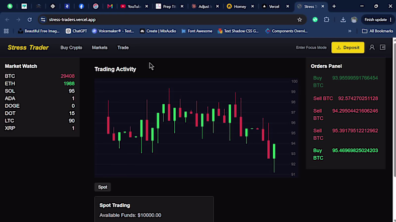 Cover image for Built a demo trading web