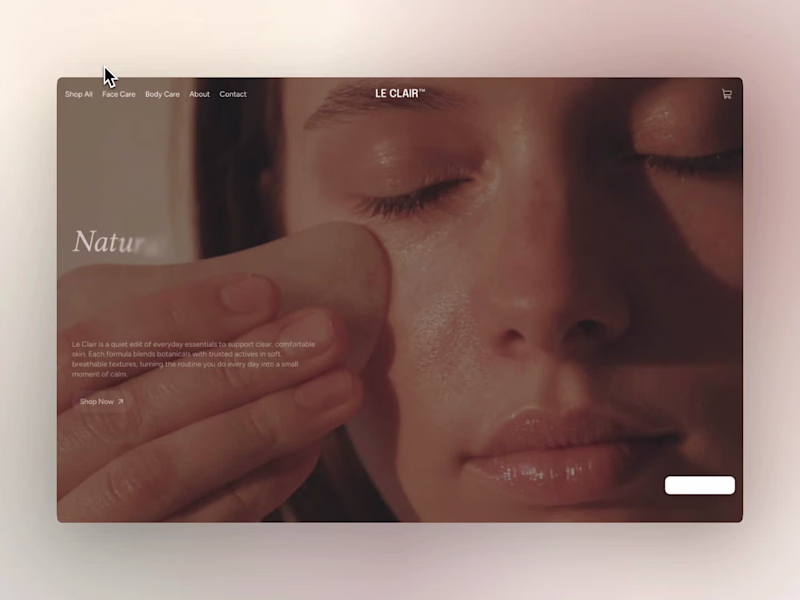 Cover image for Framer Commerce x Shopify:  Skincare E-commerce Website