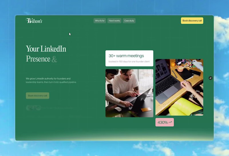 Cover image for Wilson's Framer Website Redesign