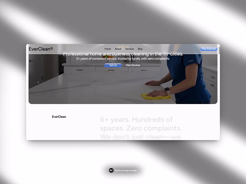 Cover image for Made in framer Modern Minimalist Website for EverClean