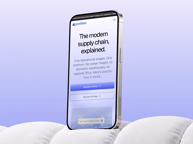 Cover image for Homepage responsive design for Portless