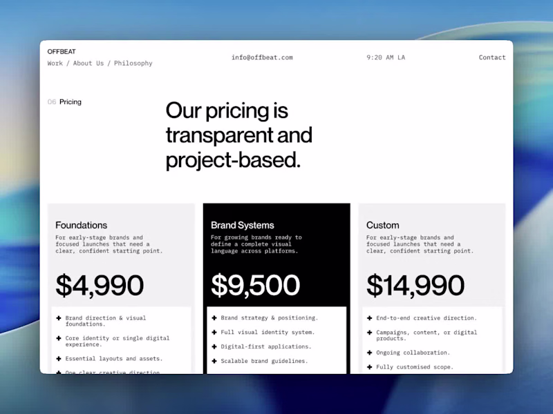 Cover image for Pricing + Footer Exploration in