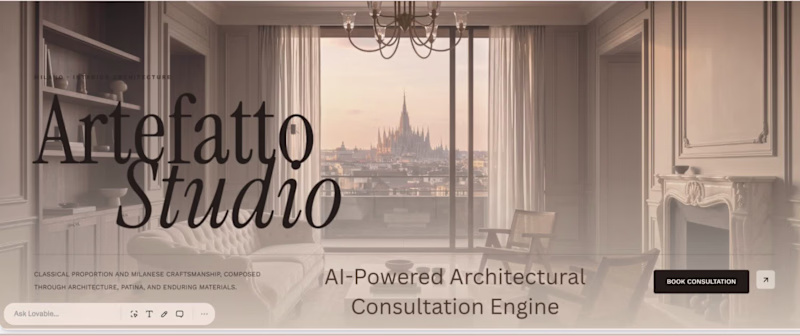 Cover image for Artefatto Studio — AI-Powered Architectural