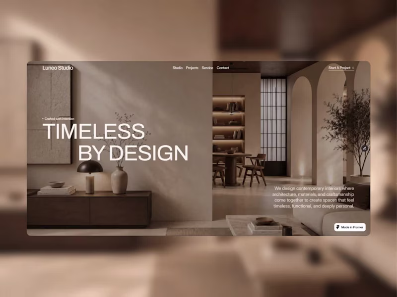 Cover image for Luneo: Editorial Template for Interior Design Studios