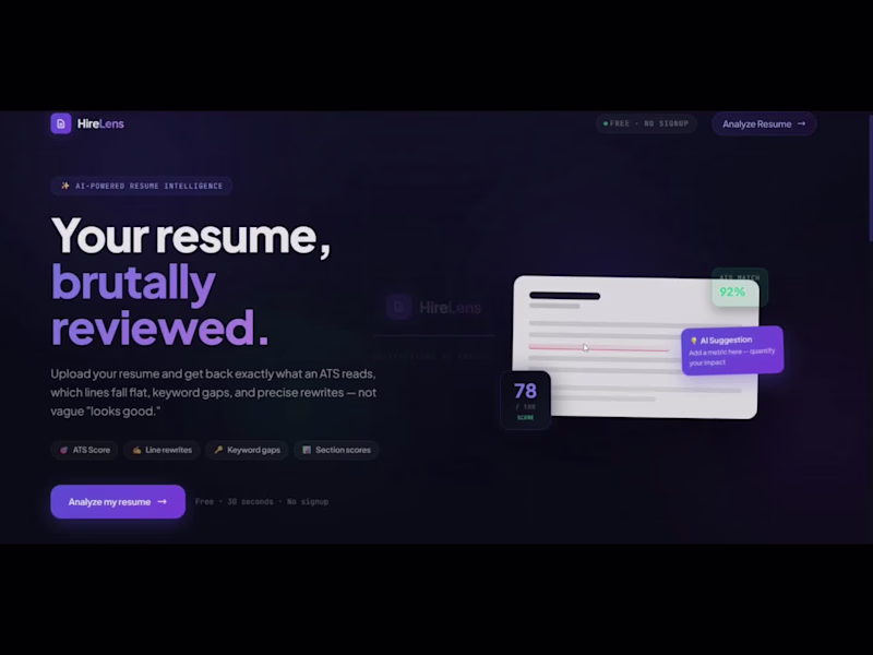 Cover image for Hire Lens is a privacy-first ATS