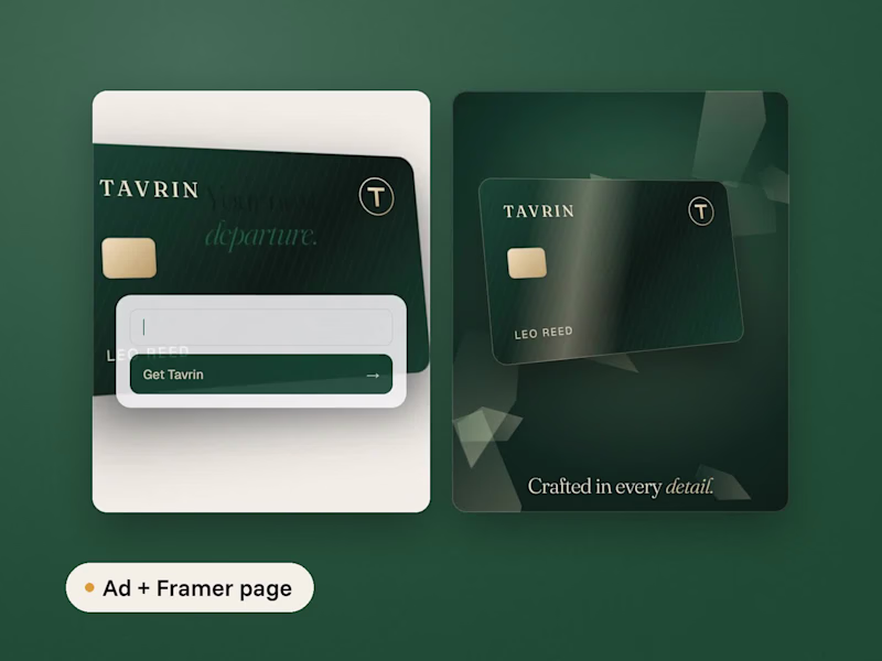 Cover image for Tavrin: Ad + Matching Landing