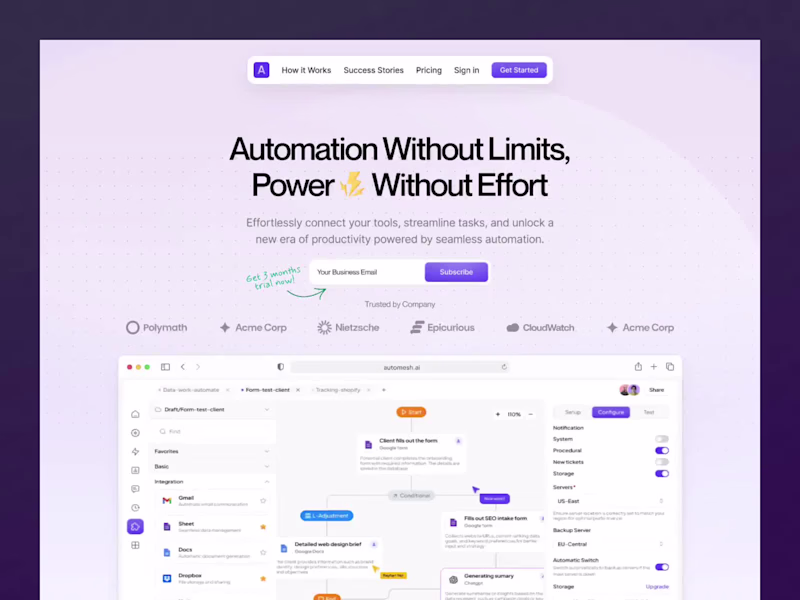 Cover image for AI Automation ⏐ Landing Page Animation