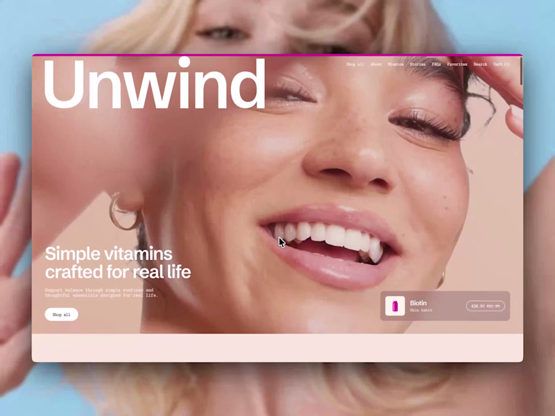 Cover image for Unwind – a Framer eCommerce