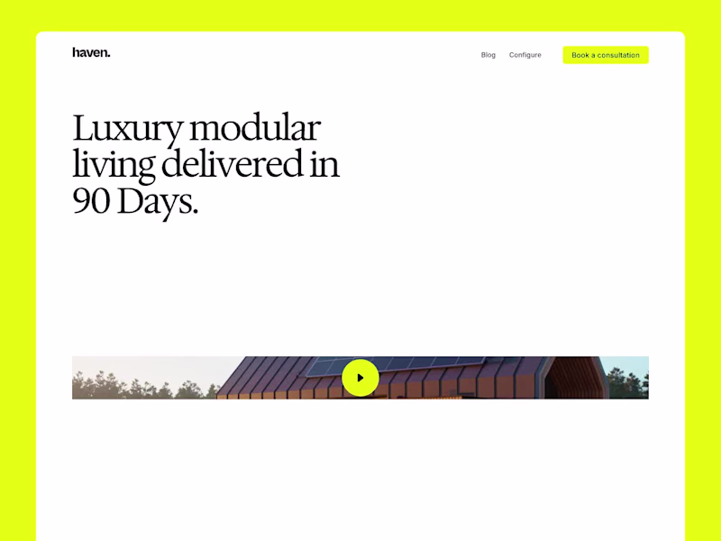 Cover image for Hut — Luxury Modular Living Framer Template Design