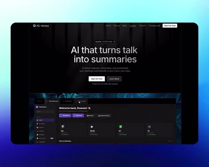 Cover image for Notes — Premium SaaS Website Template