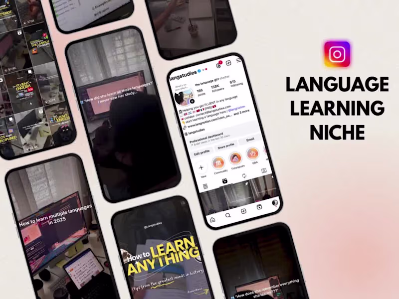 Cover image for 291K+ Organic Followers for Language Learning Niche Page