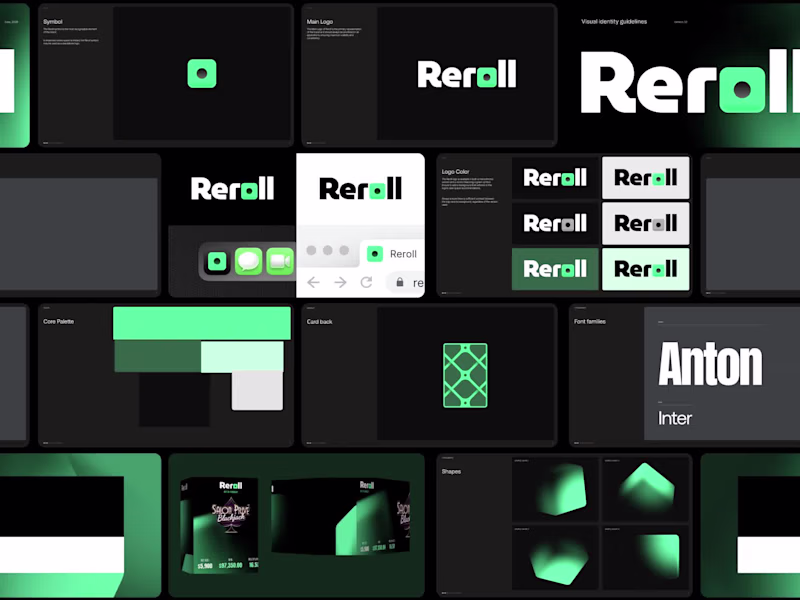 Cover image for Reroll Brand Identity 
A full