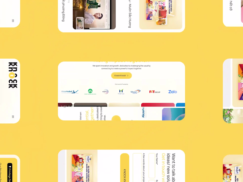 Cover image for Knock Knock Saigon — Creative Agency Website - Built on Framer