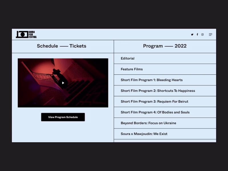 Cover image for Website Redesign for Soura Film Festival