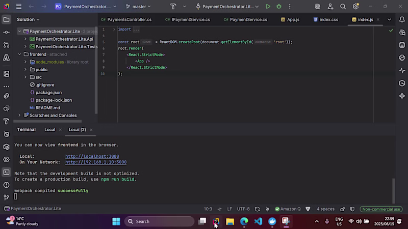 Cover image for React + Asp Dotnet Core Web API