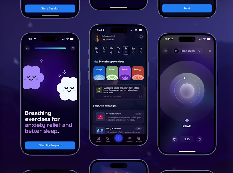 Cover image for AI Breathwork & Mindfulness App, Built Around You