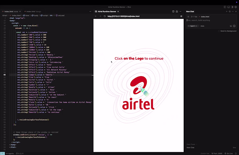 Cover image for Airtel Interactive Web Banner Project