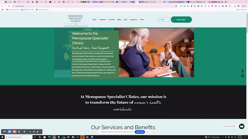Cover image for Menopause Specialist Clinics: Website Design 