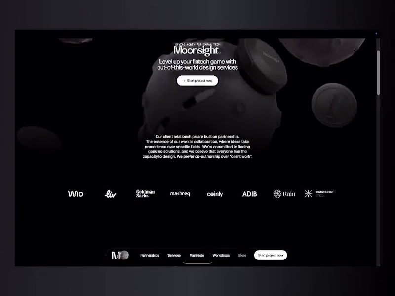 Cover image for Moonsight® — Design Partner for Fintech