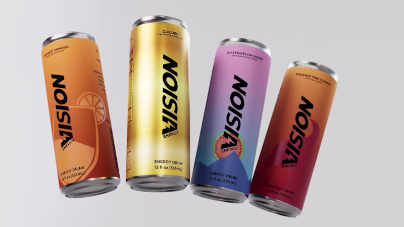 Cover image for VISION | Energy Drink Branding and 3D Design